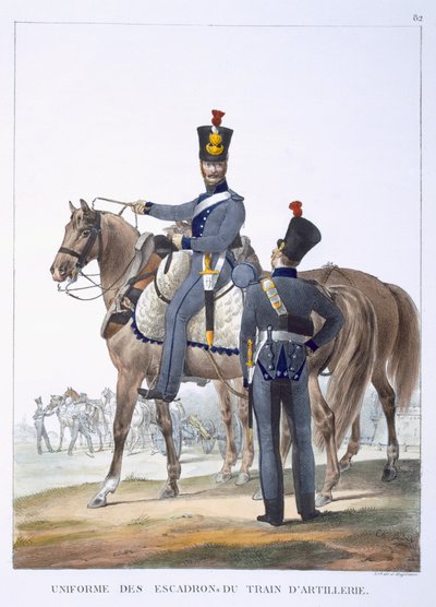 Uniform of the Artillery Squadron, 1823 by Charles Aubry